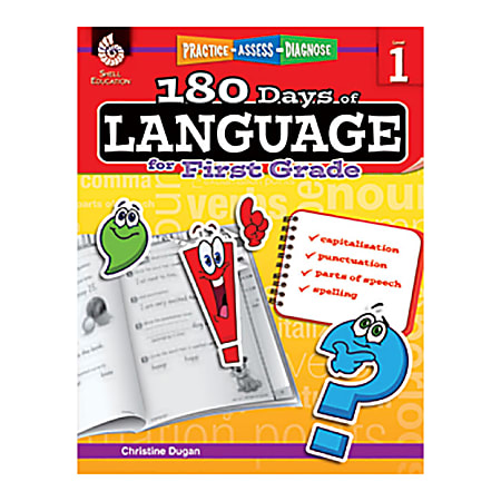 Shell Education 180 Days Of Language Workbook, Grade 1