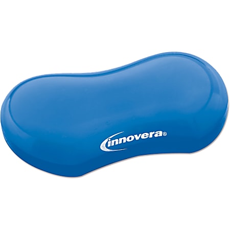 Innovera Wrist Rest - Blue - Rubber, Gel, Rubber - Stain Resistant, Water Resistant, Anti-slip, Anti-skid - 1