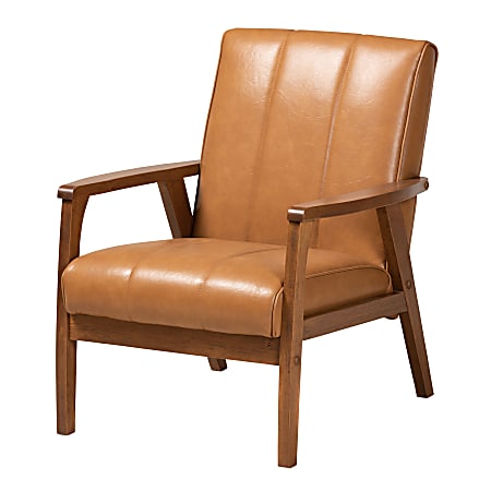 Baxton Studio Nikko Lounge Chair, Tan