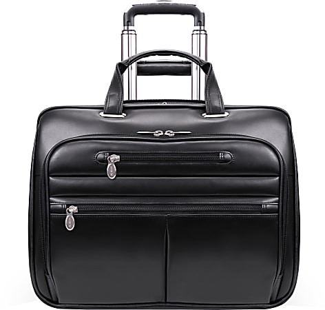 Solo New York Midtown Collection Morgan Laptop Rolling Briefcase, Black  Polyeste