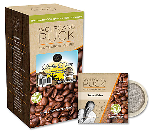 Wolfgang Puck® Single-Serve Coffee Pods, Rodeo Drive Blend, Carton Of 18