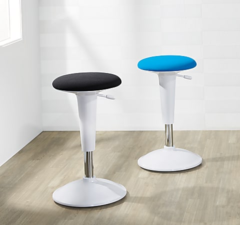 Brenton Studio Jaffin Fabric Active Stool BlackWhite Office Depot