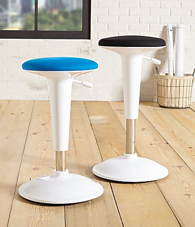 Brenton Studio Jaffin Fabric Active Stool BlackWhite Office Depot