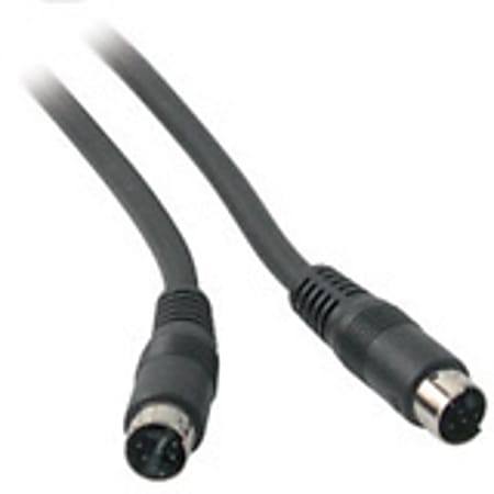 C2G 12ft Value Series S-Video Cable - mini-DIN Male - mini-DIN Male - 12ft - Black