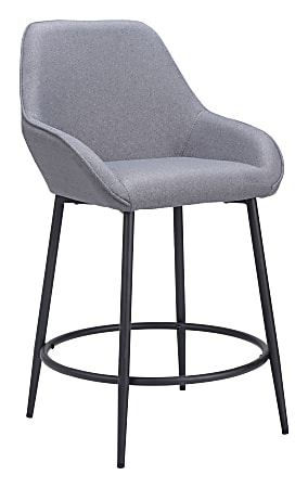 Zuo Villa Counter-Height Stools, Gray, Set Of 2 Stools