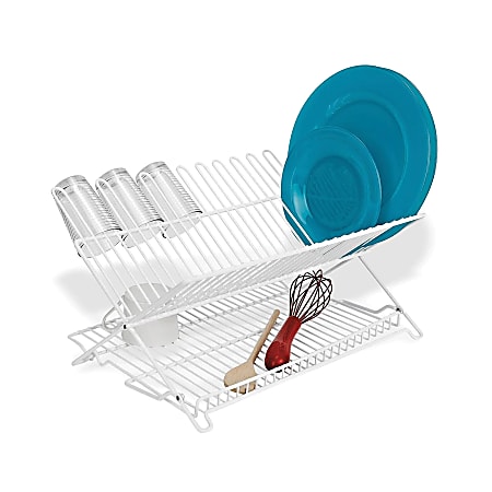 Better Houseware Jr. Folding Dish Rack, 12-1/2”H x 13-3/4”W x 10-3/4”D, White