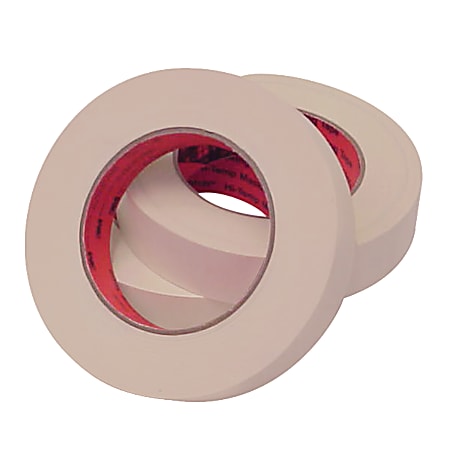 3M™ 213 Masking Tape, 3" Core, 1" x 180', Tan, Pack Of 36