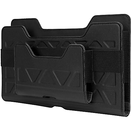 Targus Field-Ready THZ712GLZ Carrying Case (Holster) for 7" to 8" Samsung Galaxy Tab Active3 Tablet, Smartphone, Radio, Pen, Stylus - Black - Faux Leather Polyurethane Body - Belt Strap, Holster - 9.4" Height x 6" Width x 2.3" Depth