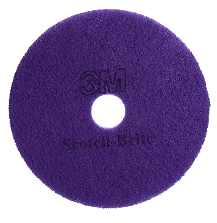 Scotch-Brite Diamond Floor Pads Plus, 13", Purple, Pack Of 5 Pads
