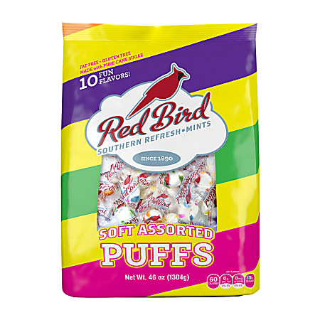 Red Bird Assorted Candy Puffs 240 Individually Wrapped Pieces 48