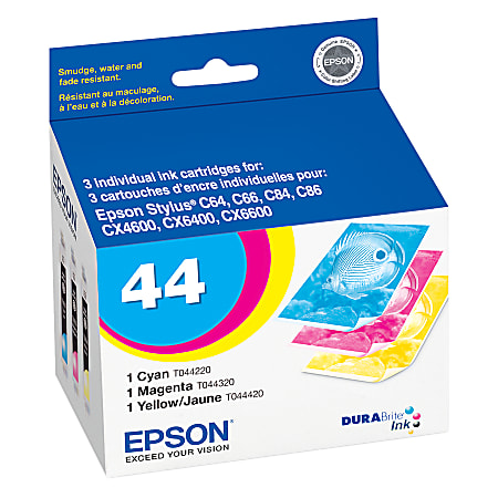Epson® T0445 (T044520) DuraBrite® Color Ink Cartridges, Pack Of 3
