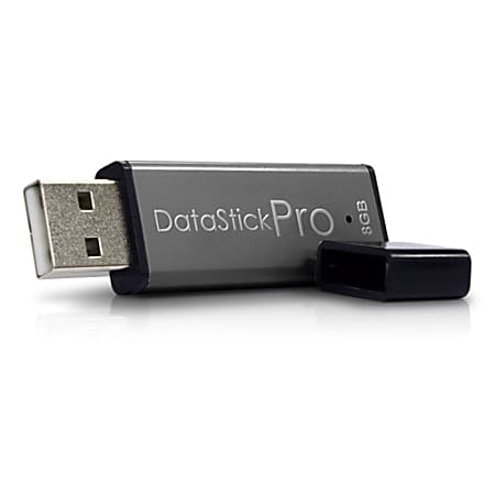 Centon DataStick Pro USB 2.0 Flash Drive, 8GB, Gray