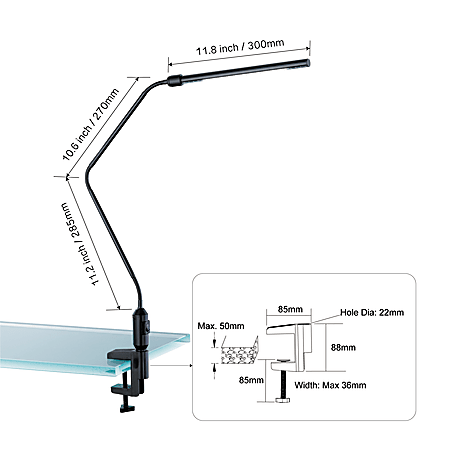 Realspace LED Gooseneck Lamp Adjustable 22 12 H Black Office Depot