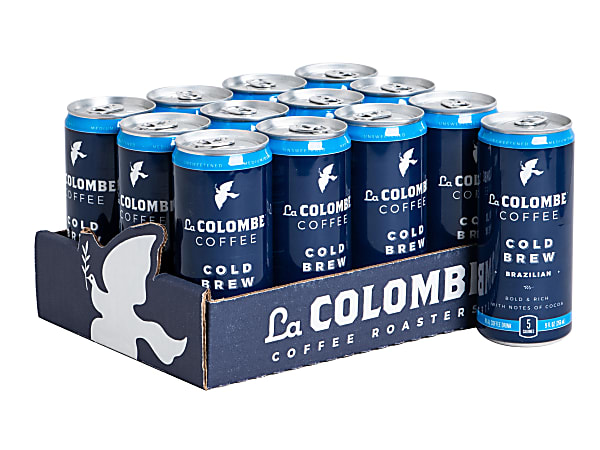 La Colombe Cold Brew Coffee, Brazilian, 9 Oz Per Bag, Pack Of 12 Cans