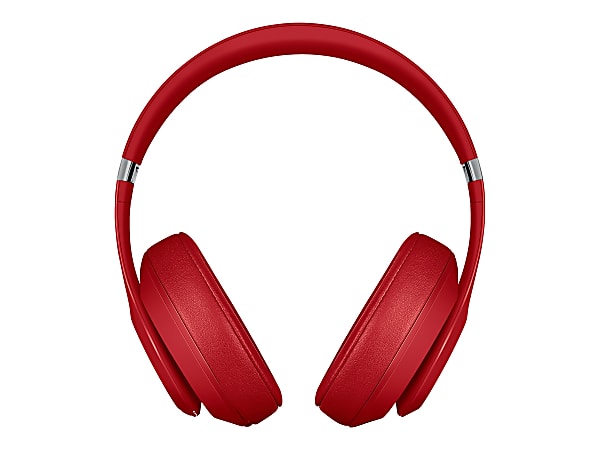 Beats Studio3 Wireless - Headphones with mic - full size - Bluetooth - wireless - active noise canceling - 3.5 mm jack - noise isolating - red