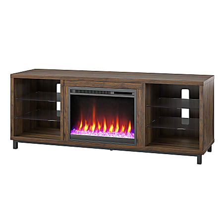 Ameriwood™ Home Lumina 70” Fireplace TV Stand, Walnut