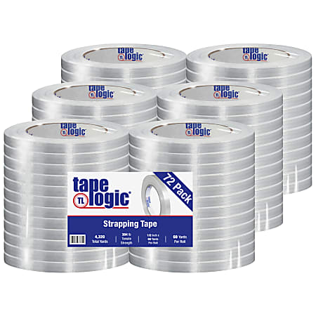 Tape Logic® 1500 Strapping Tape, 1/2" x 60 Yd., Clear, Case Of 72