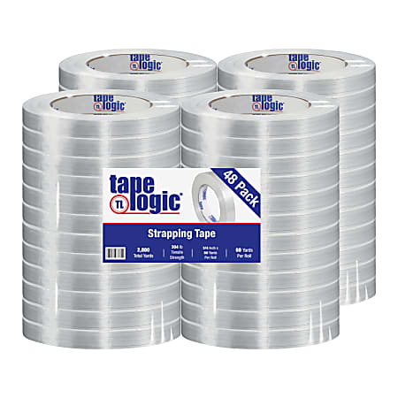 Tape Logic® 1500 Strapping Tape, 3/4" x 60 Yd., Clear, Case Of 48