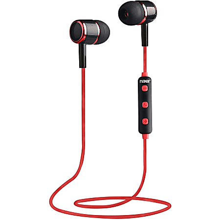 Naxa NE-950 Earset - Wireless - Bluetooth - Earbud - In-ear - Red