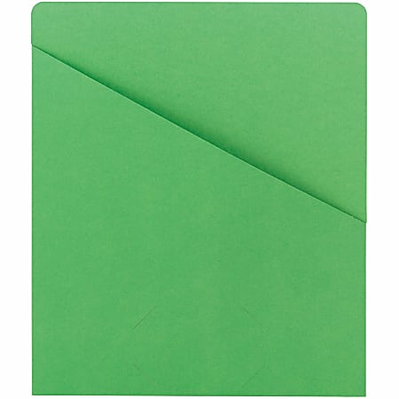 Smead® Slash File Jackets Convenience Pack, 9 1/2" x 11 3/4", Green, Pack Of 25