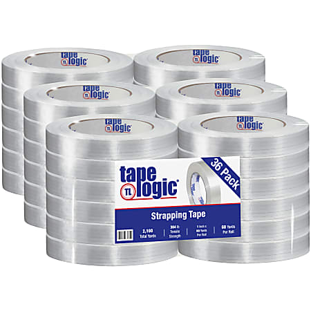 Tape Logic® 1500 Strapping Tape, 1" x 60 Yd., Clear, Case Of 36