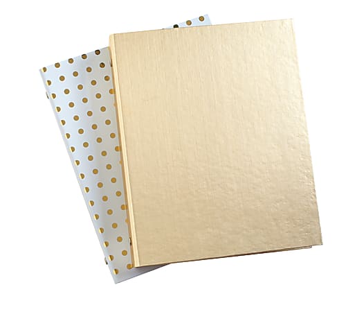 Divoga® Gold Struck Mini 3-Ring Binder, 1" Round Rings, Assorted Colors