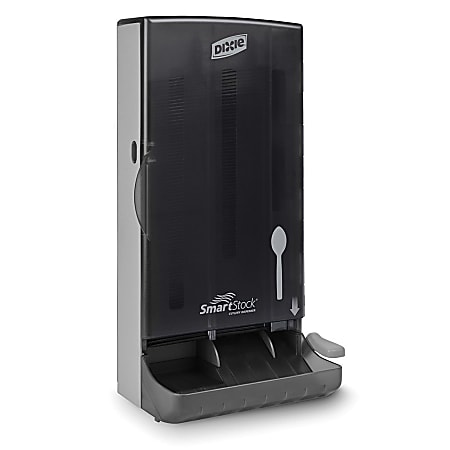Dixie® SmartStock® Dispenser For SmartStock Spoons, 17 5/16"H x 8 1/4"W x 6 1/8"D, Smoke