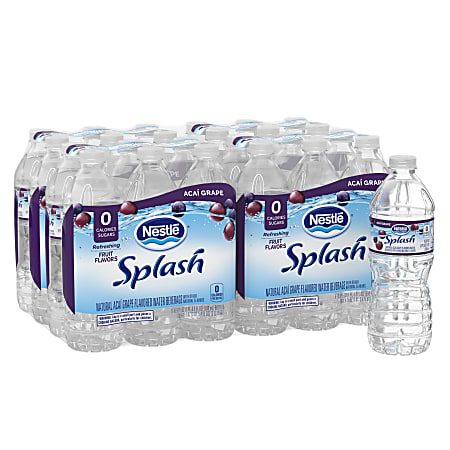 Nestlé® Splash Water Beverages, Acai Grape, 16.9 Oz, Case Of 24 Bottles
