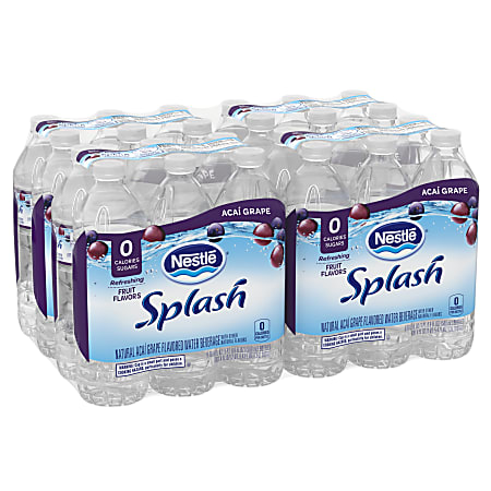 Nestl Splash Water Beverages Acai Grape 16.9 Oz Case Of 24 Bottles
