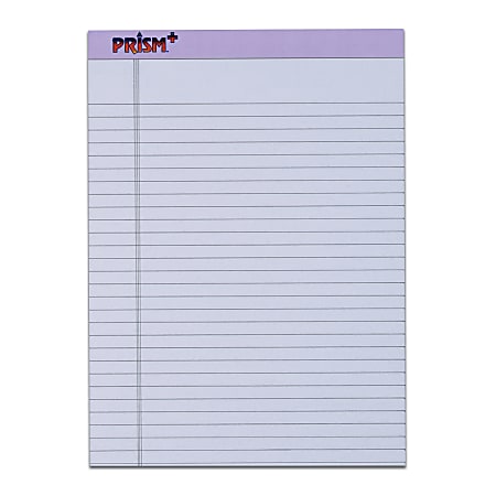 TOPS™ Prism+™ Color Writing Pads, 8 1/2" x 11 3/4", 100% Recycled, Legal Ruled, 50 Sheets, Orchid, Pack Of 12 Pads