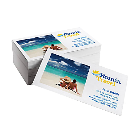 Value Business Cards, 2" x 3 1/2", White, Pack Of 100