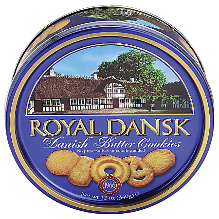 Royal Dansk Danish Butter Cookies, 12 Oz. Tin