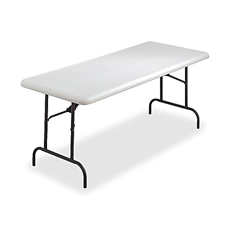 Lorell® Ultra-Lite Economy Folding Table, 6'W, Platinum