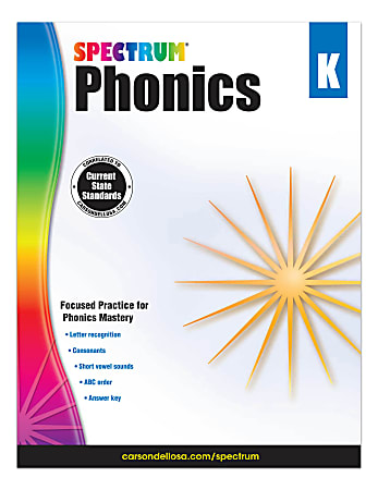 Carson-Dellosa Spectrum Phonics Workbook, Kindergarten
