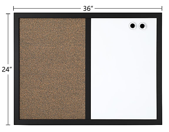 Whiteboard with cork hot sale board
