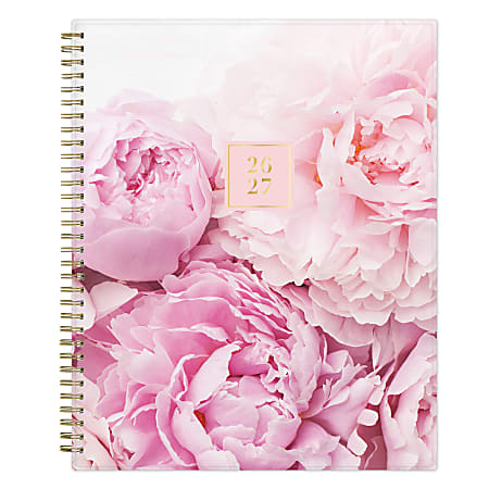 Planning Calendar RP Peony PP 8.5x11 AY26–27 Weekly/Monthly