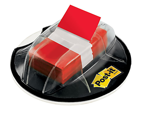 Post-it® Flags in Desk Grip Dispenser, 1" x 1 -11/16", Red, 200 Flags