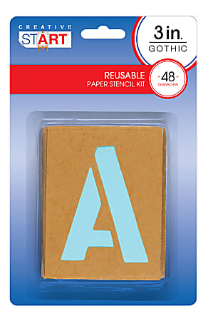 Creative Start® Stencil Kit, Reusable Paper, Letters, Numbers