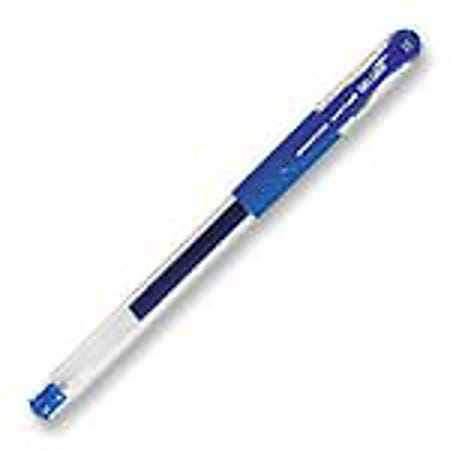uni-ball® Gel Grip™ Pen, Medium Point, 0.7 mm, Clear Barrel, Blue Ink