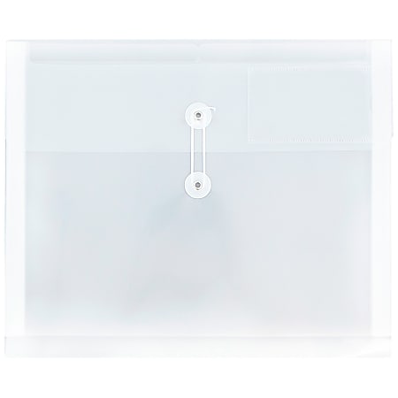 JAM Paper Plastic 9 34 x 13 Envelopes With 2 Dividers Button String ...