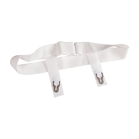 DMI® Sanitary Belts With Adjustable Slide Closures, White, Pack Of 12