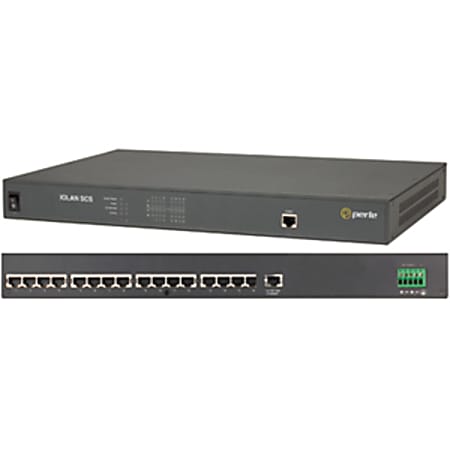 Perle IOLAN SCS16C DC 16-Port Secure Console Server - 16 x RJ-45 Serial, 2 x RJ-45 10/100/1000Base-T Network, 1 x RJ-45 Console - PCI
