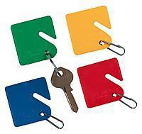 STEELMASTER® Slotted Rack-Style Snap-Hook Key Tags, Assorted Colors, Pack Of 20