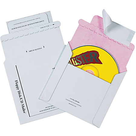 Tyvek® Lined CD Mailers, 5" x 5", White, Pack Of 100