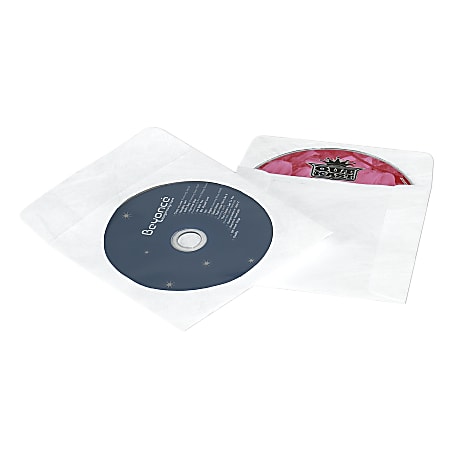 Tyvek® Windowed CD Sleeves®, 5" x 5", Case of 500