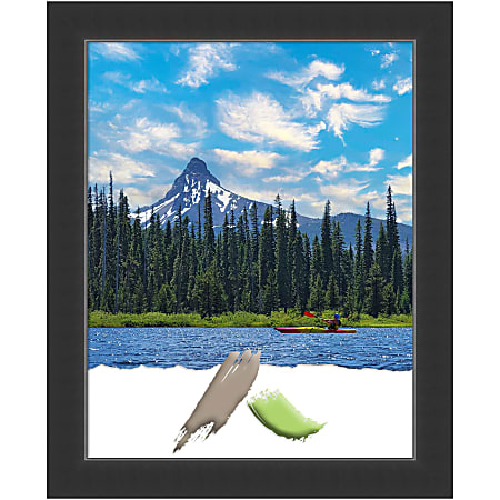 Amanti Art Wood Picture Frame, 27" x 33", Matted For 22" x 28", Corvino Black