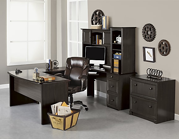 U shaped desk with drawers deals