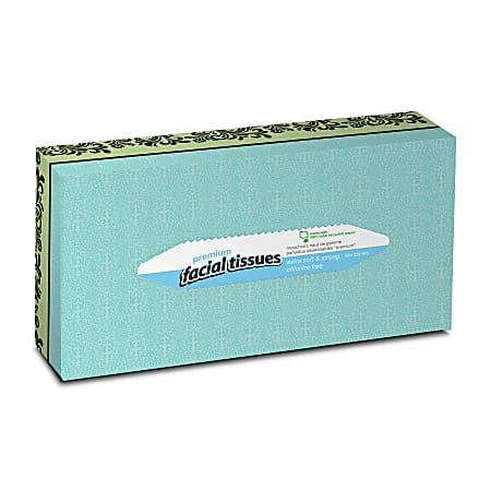 Office Depot® Brand 100% Recycled Facial Tissues, White, 100 Tissues Per Box, Case Of 30 Boxes