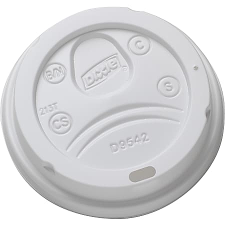 Dixie Drink-thru Lid - Round - Plastic - White - 100 / Pack