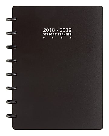 TUL™ Custom Note-Taking System Discbound Weekly/Monthly Student Planner, 5 1/2" x 8 1/2", Black, July 2018 to June 2019